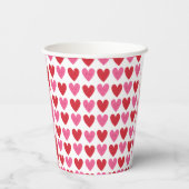 Glossy Heart Design Paper Cups Pappbecher (Rückseite)