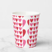 Glossy Heart Design Paper Cups Pappbecher (Links)