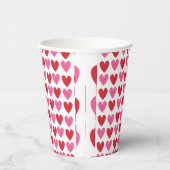 Glossy Heart Design Paper Cups Pappbecher (Rechts)
