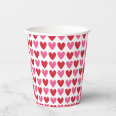 Glossy Heart Design Paper Cups Pappbecher (Vorderseite)