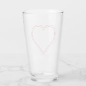 Glossy Heart Glass Tumbler - Elegante Liebe (Rückseite)