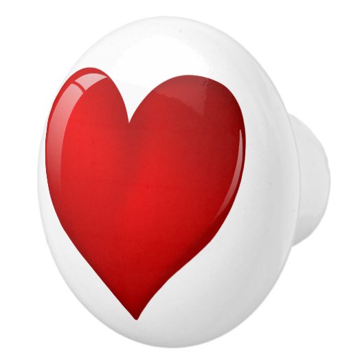 Glossy Heart Keramikknauf (Rechts)