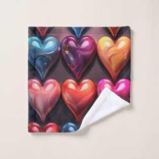 Glossy Hearts Badhandtuch Set