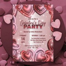 Glossy Hearts mit dem Galentiner-Tag-Party der Gli