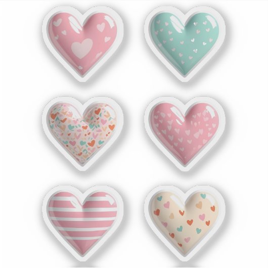 Glossy Herz Aufkleber (Vorderseite)