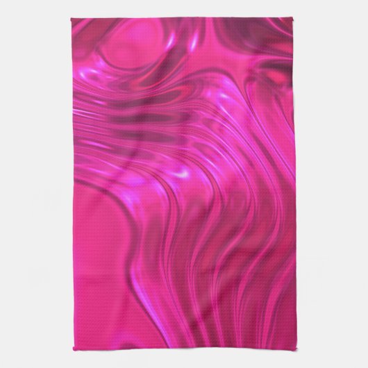 Glossy Hollywood Cerise Super Pink Geschirrtuch (Vertikal)