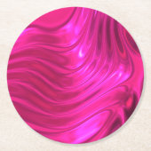 Glossy Hollywood Cerise Super Pink Runder Pappuntersetzer (Vorderseite)