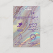 Glossy Holographic Marble Candle Care Visitenkarte (Vorderseite)