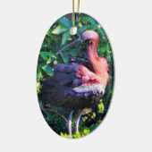 Glossy Ibis Keramik Ornament (Links)