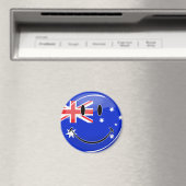 Glossy Lächeln australische Flagge Magnet (In Situ (Geschirrspüler))