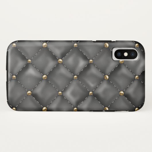 Glossy Leder Textur mit Gold Perlen Case-Mate iPhone Hülle (Rückseite (Horizontal))