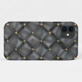Glossy Leder Textur mit Gold Perlen Case-Mate iPhone Hülle (Rückseite (Horizontal))