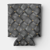 Glossy Leder Textur mit Gold Perlen Dosenkühler (Vorderseite)