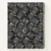 Glossy Leder Textur mit Gold Perlen Notizblock (Rückseite)