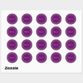 Glossy lilac Ornament Runder Aufkleber (Blatt)