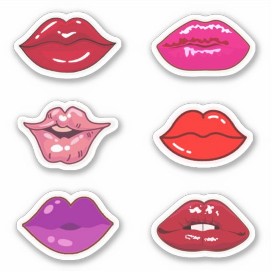 Glossy Lips Aufkleber (Vorderseite)