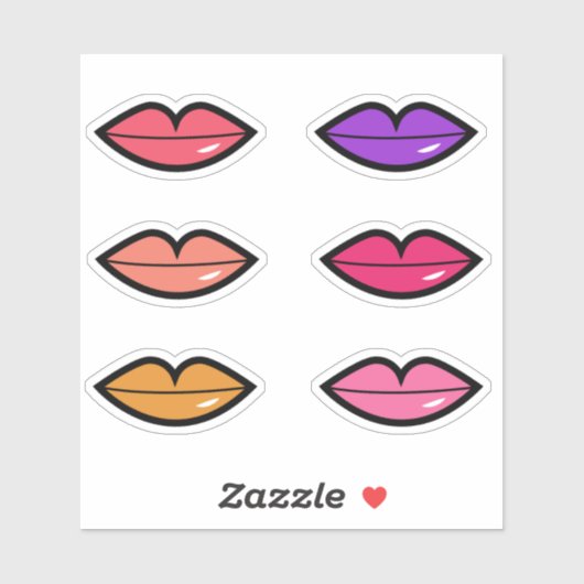 Glossy Lips Aufkleber (Blatt)
