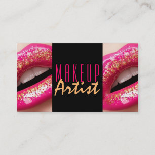 Glossy Lips Make-Up Artist, Kosmetologie, Salon Visitenkarte
