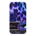 Glossy Lips 'n Lace Leopard iPhone 4 Abdeckung bla