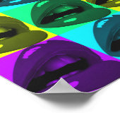 Glossy Lips Pop Art Posters Poster (Ecke)