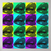 Glossy Lips Pop Art Posters Poster (Vorne)