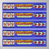 Glossy-Mehrschlitze-Deckenspielbahn Marquee Poster (Vorne)