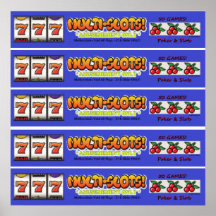 Glossy-Mehrschlitze-Deckenspielbahn Marquee Poster