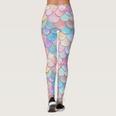 Glossy Mermaid Pastel Scale Leggings (Rückseite)