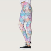 Glossy Mermaid Pastel Scale Leggings (Links)