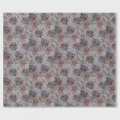 Glossy Moderne Vintage Rose Geschenkpapier (Flach)