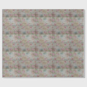 Glossy Moderne Vintage Rose Geschenkpapier (Flach)