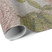 Glossy Moderne Vintage Rose Geschenkpapier (Rolleneckpunkt)