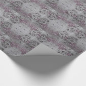 Glossy Moderner Engel Vintage florale Rose Geschenkpapier (Ecke)