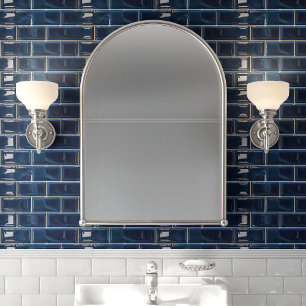 Glossy Navy Blue U-Bahn Tile Tapete
