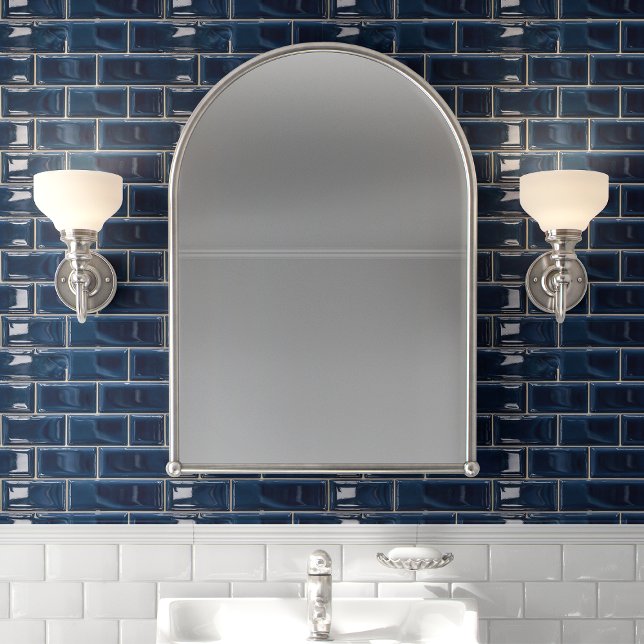 Glossy Navy Blue U-Bahn Tile Tapete (Von Creator hochgeladen)