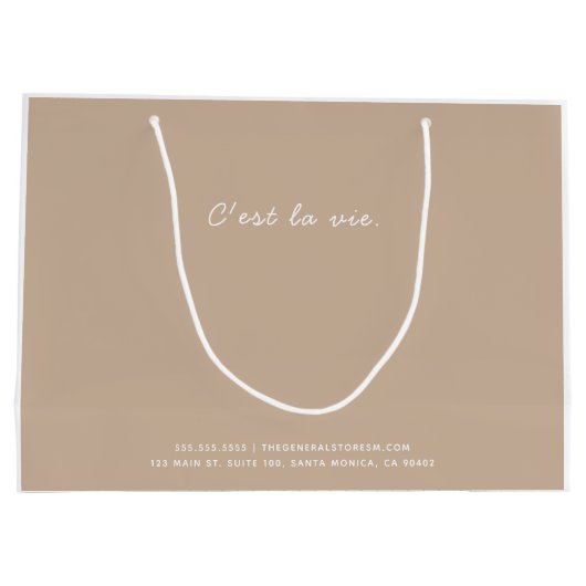 Glossy oder Matte Finish Bag Große Geschenktüte (Rückseite)