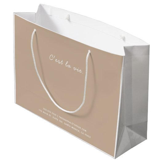 Glossy oder Matte Finish Bag Große Geschenktüte (Rückseite Schrägansicht)