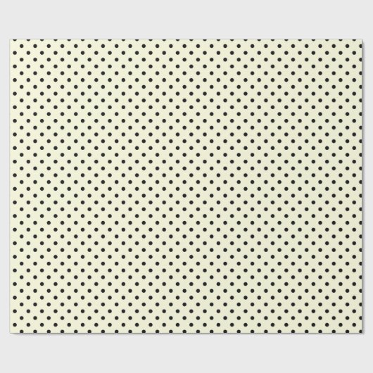 Glossy Packpapier Dots Circles Black Cream (Flach)