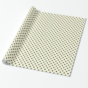 Glossy Packpapier Dots Circles Black Cream