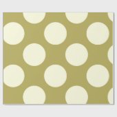 Glossy Packpapier Dots Circles Green Cream (Flach)