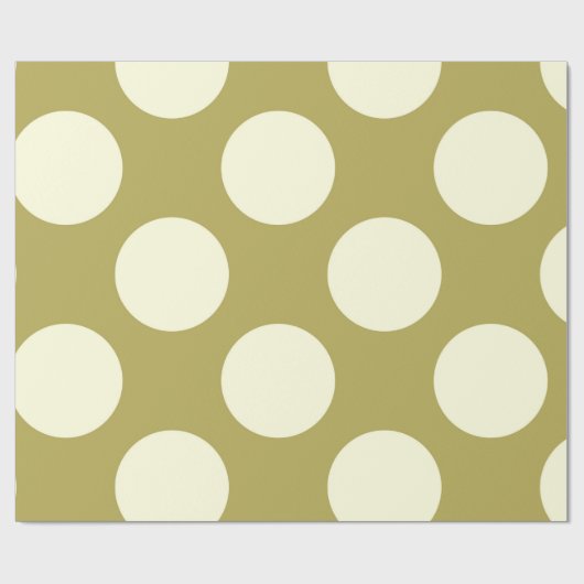 Glossy Packpapier Dots Circles Green Cream (Flach)