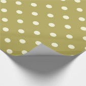 Glossy Packpapier Dots Circles Green Cream (Ecke)