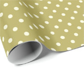 Glossy Packpapier Dots Circles Green Cream (Rolleneckpunkt)