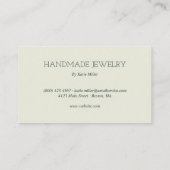 Glossy Pearl Deep Green Juwelier Designer Visitenkarte (Rückseite)