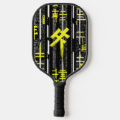 Glossy Pink Donut with Dark Sprinkles Pickleball Schläger (Rückseite)