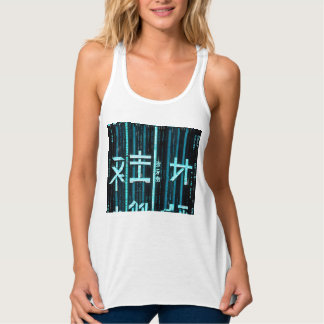 Glossy Pink Donut with Dark Sprinkles Tank Top