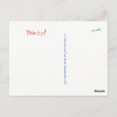 Glossy Postcard: Pfirsiche & antike China Postkarte (Rückseite)