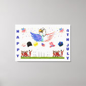 Glossy Poster -4. Juli Leinwanddruck (Vorderseite)