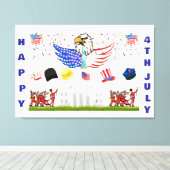 Glossy Poster -4. Juli Leinwanddruck (Insitu (Holzboden))