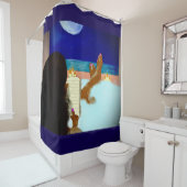 Glossy Poster Duschvorhang (Beispiel)